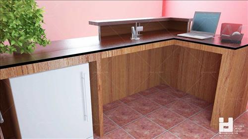 ترکیب اتاق منشی و آشپزخانه دفتر