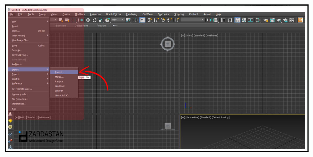 آموزش وارد کردن فایل اتوکد به تری دی مکس آموزش وارد کردن فایل اتوکد به تری دی مکس
