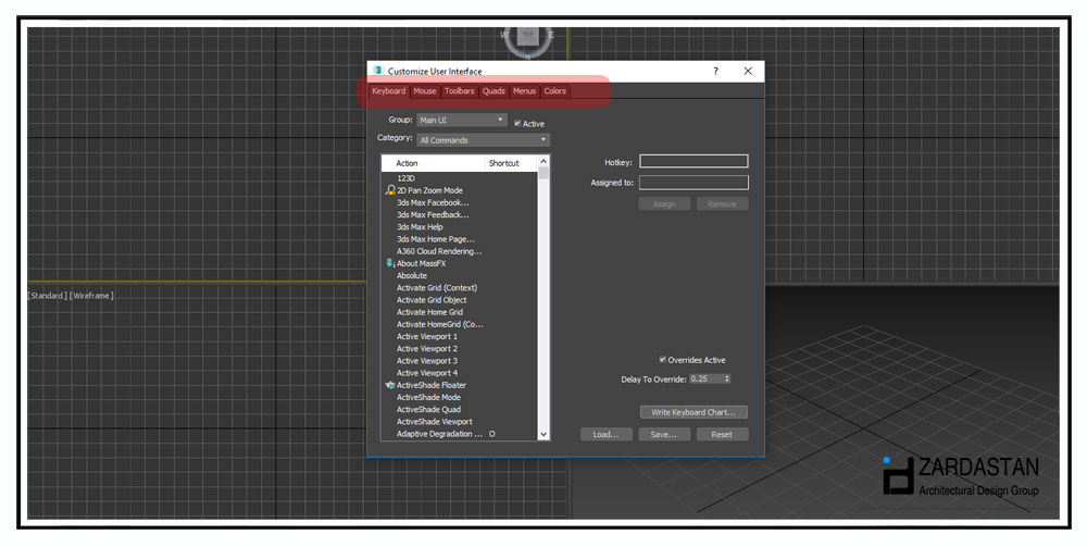 تنظیمات تری دی مکس تنظیمات تری دی مکس