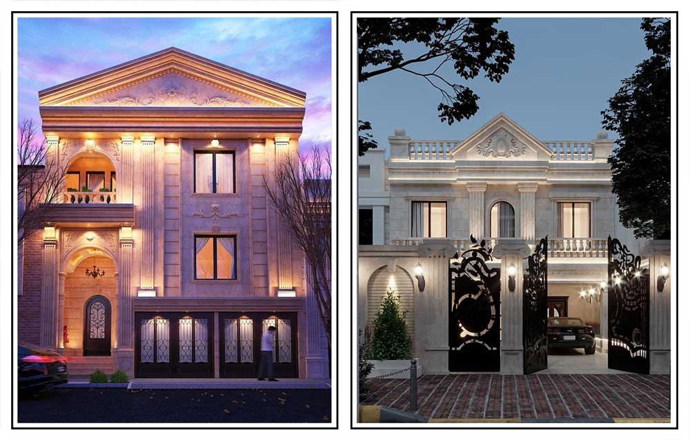 نمای رومی دو طبقه نمای رومی دو طبقه