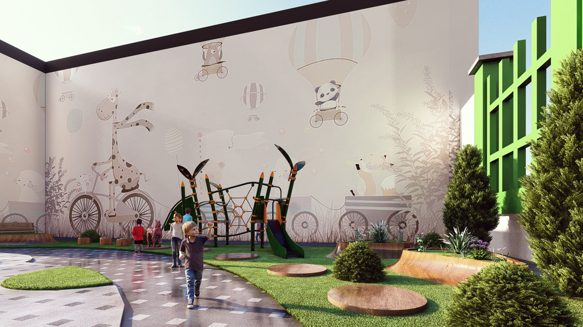 پروژه دانشجویی معماری پارک کودک