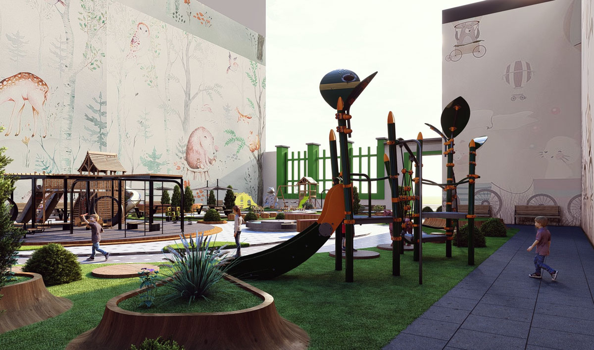 پروژه دانشجویی معماری پارک کودک