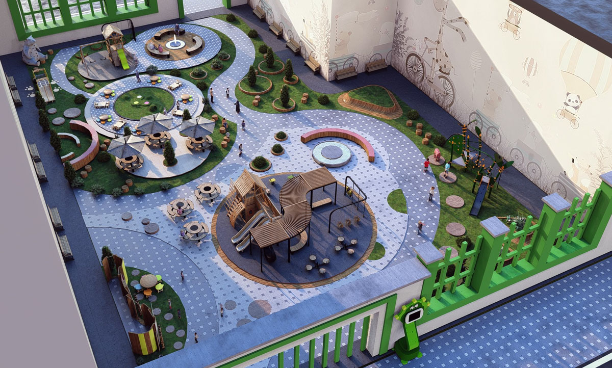 پروژه دانشجویی معماری پارک کودک