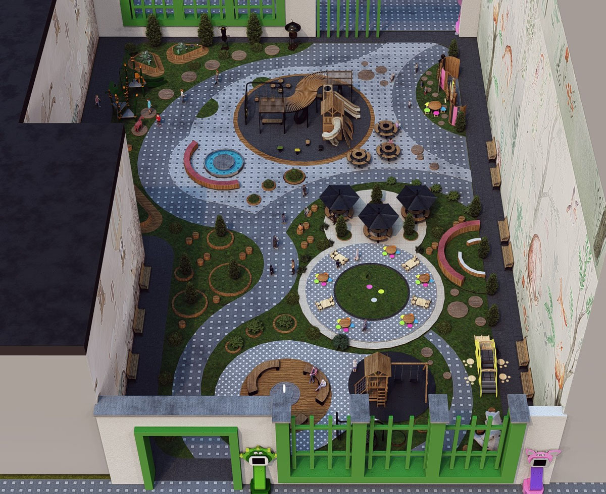 پروژه دانشجویی معماری پارک کودک