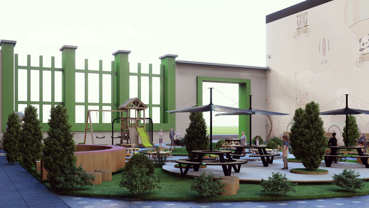 پروژه دانشجویی معماری پارک کودک