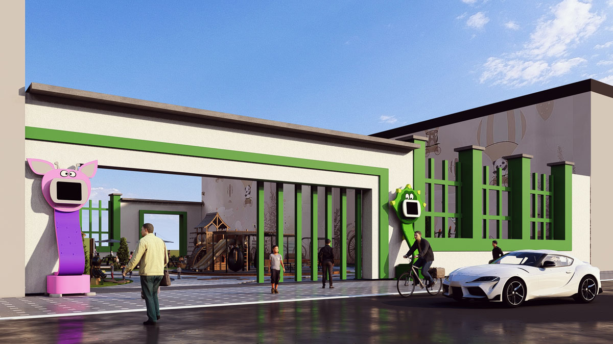 پروژه دانشجویی معماری پارک کودک