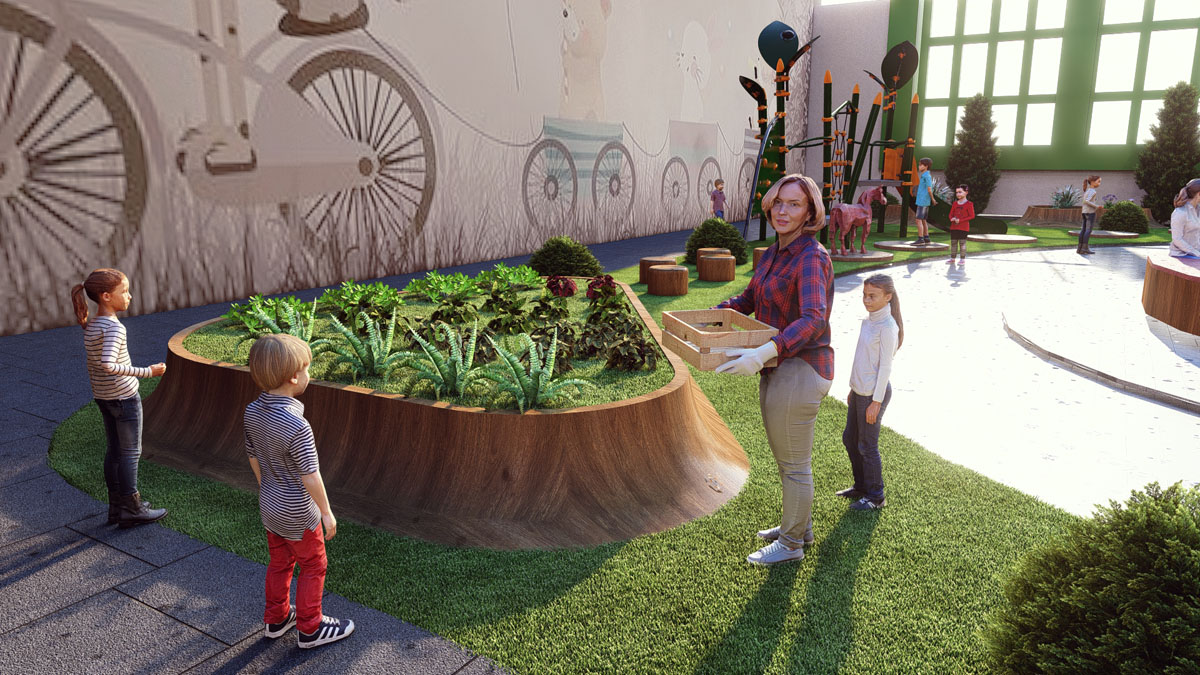 پروژه دانشجویی معماری پارک کودک