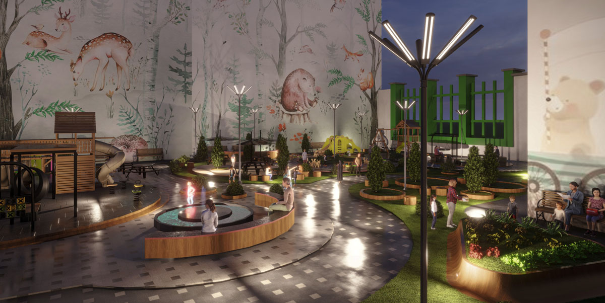 پروژه دانشجویی معماری پارک کودک