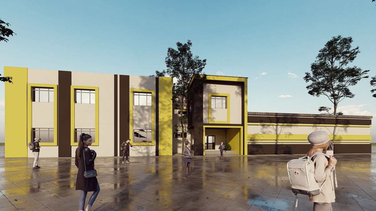 پروژه دانشجویی معماری دبیرستان