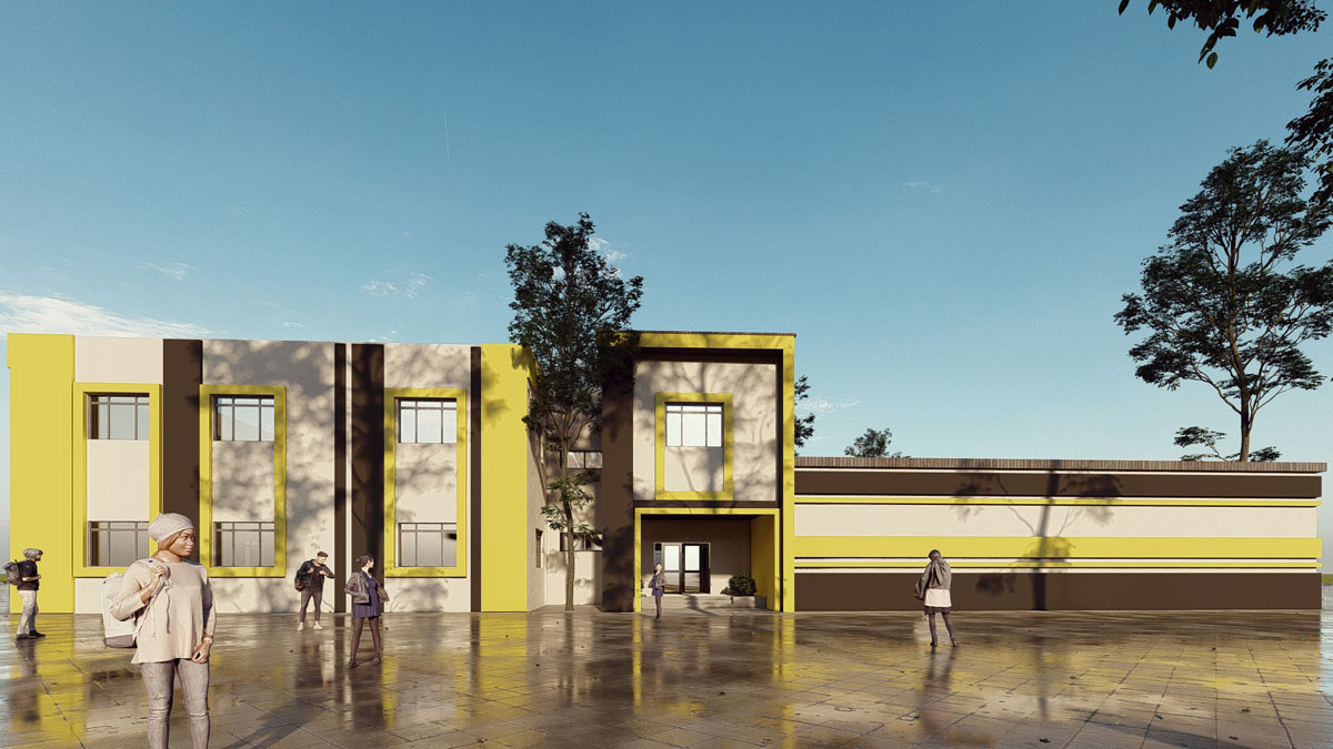 پروژه دانشجویی معماری دبیرستان