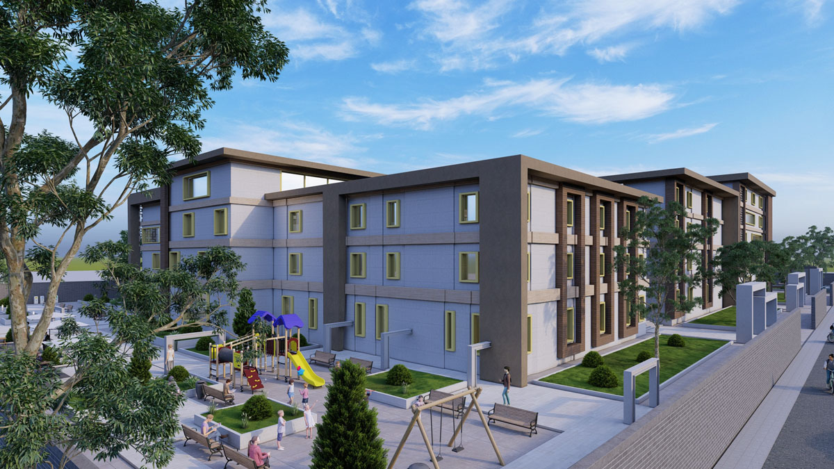 پروژه دانشجویی معماری شهرک مسکونی