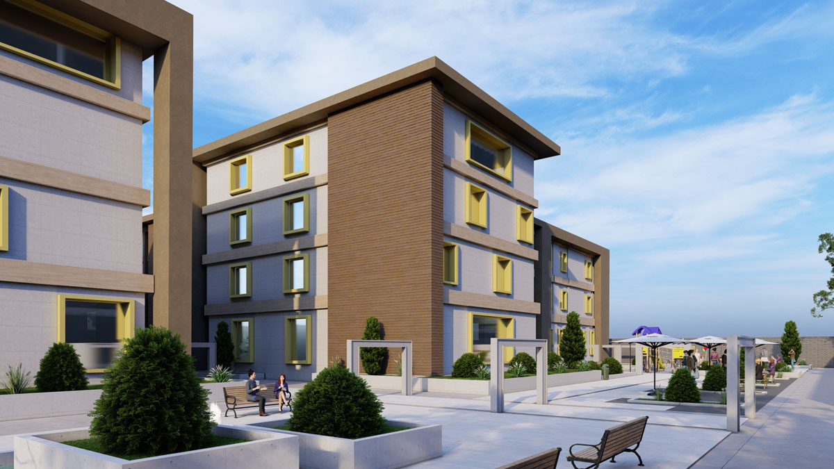 پروژه دانشجویی معماری شهرک مسکونی