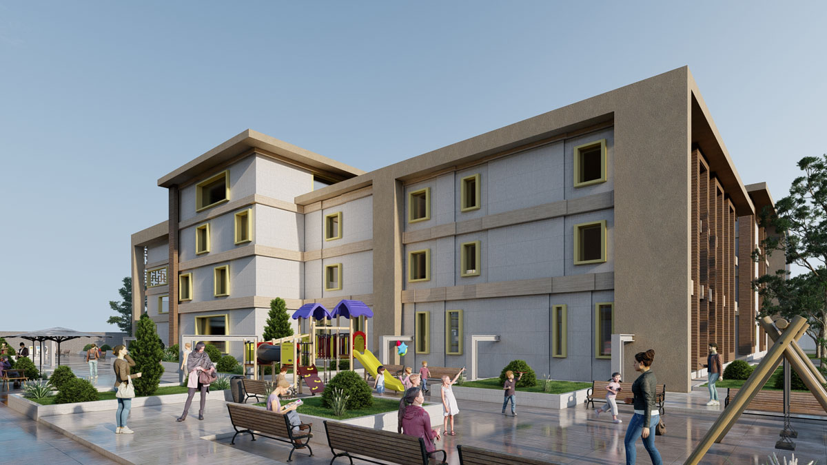 پروژه دانشجویی معماری شهرک مسکونی