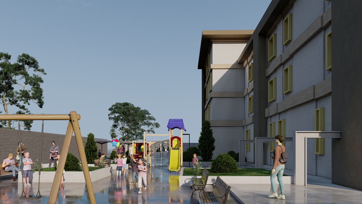 پروژه دانشجویی معماری شهرک مسکونی