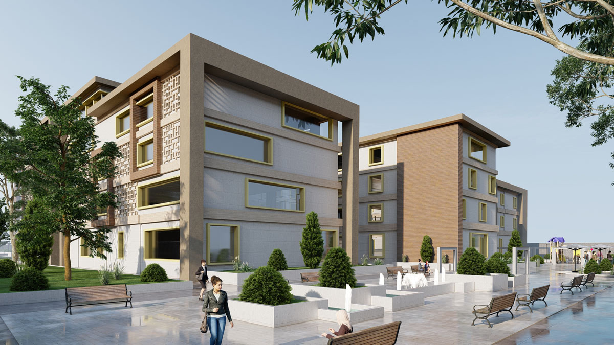 پروژه دانشجویی معماری شهرک مسکونی