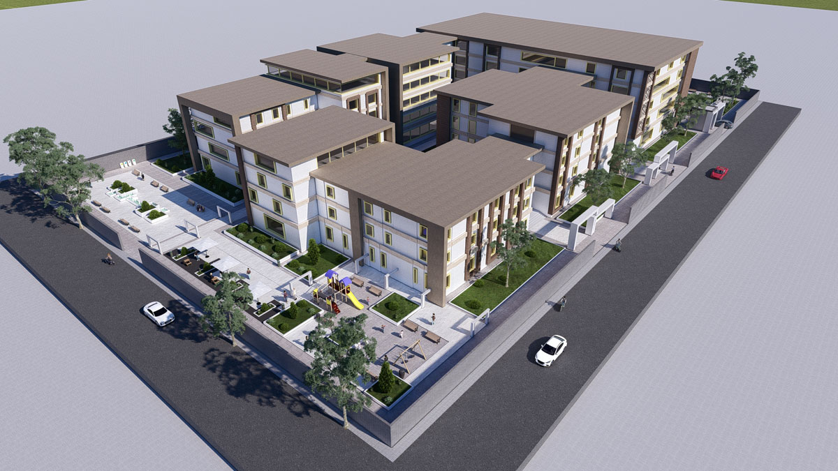 پروژه دانشجویی معماری شهرک مسکونی