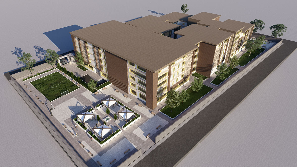 پروژه دانشجویی معماری شهرک مسکونی