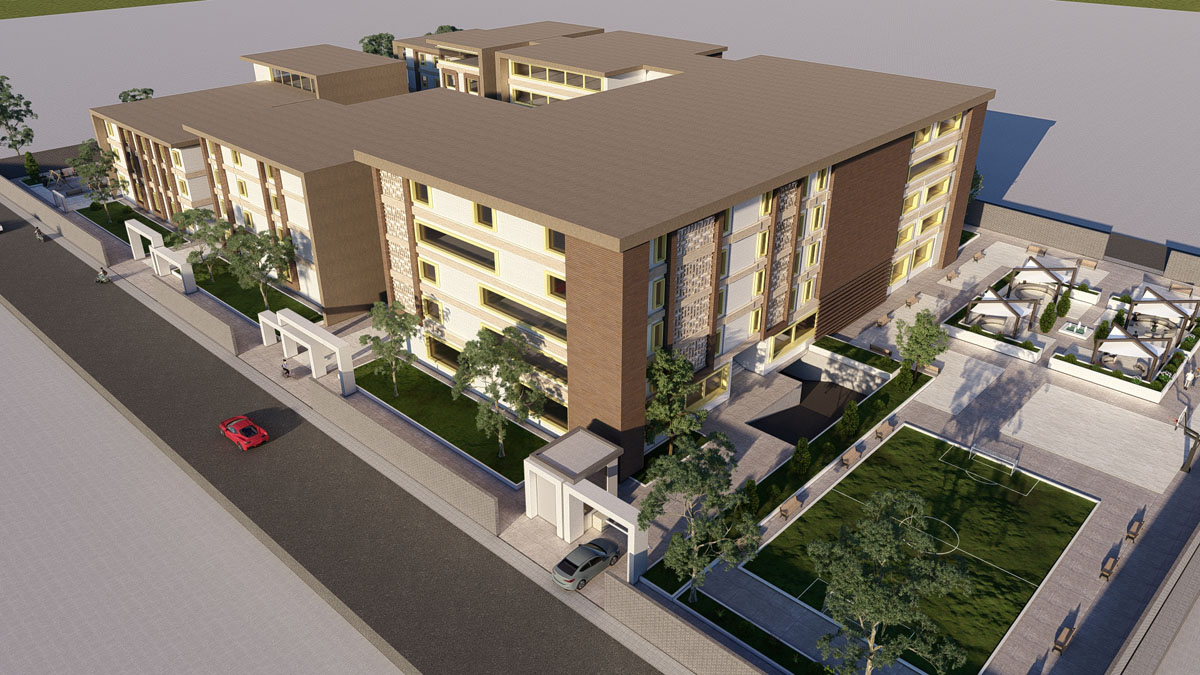 پروژه دانشجویی معماری شهرک مسکونی