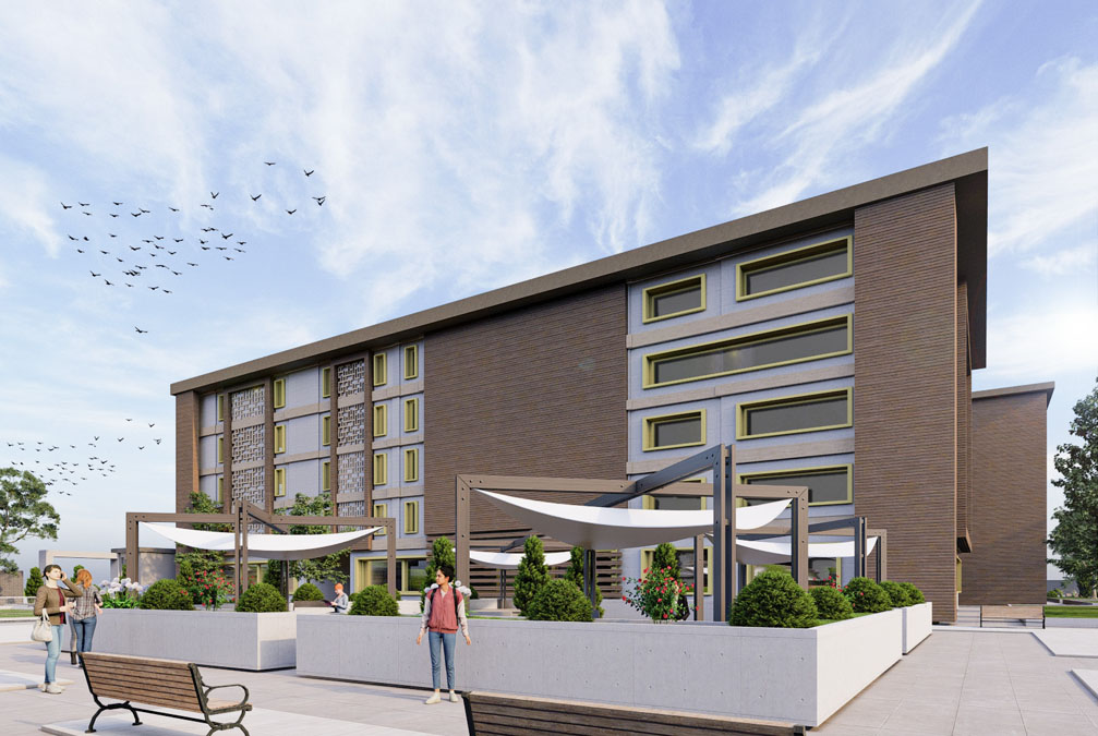 پروژه دانشجویی معماری شهرک مسکونی