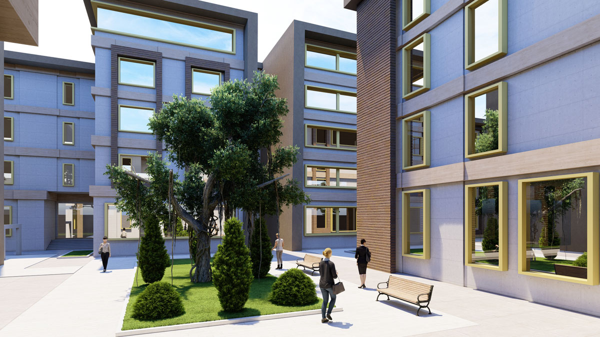 پروژه دانشجویی معماری شهرک مسکونی