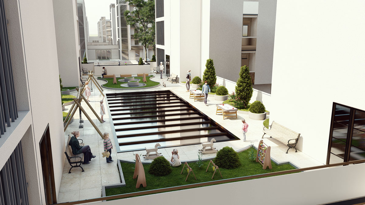 پروژه دانشجویی معماری مجتمع مسکونی