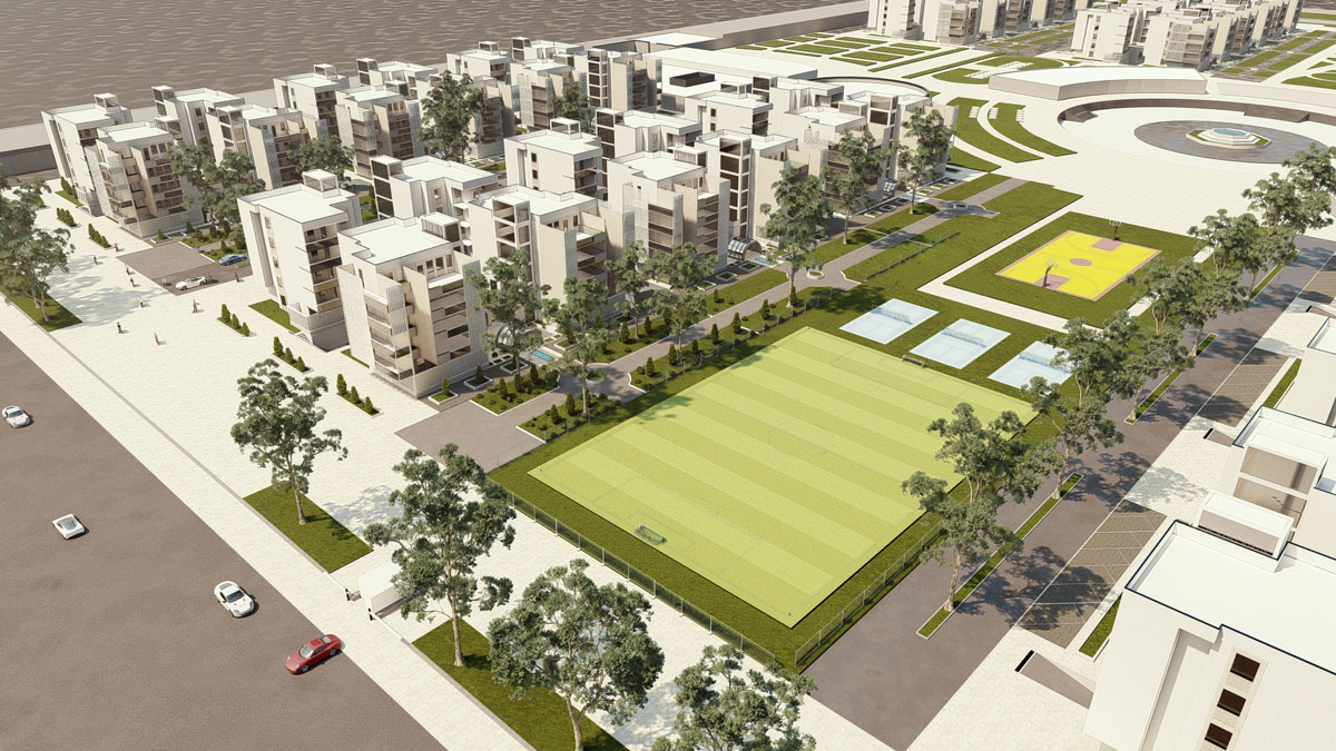 پروژه دانشجویی معماری مجتمع مسکونی