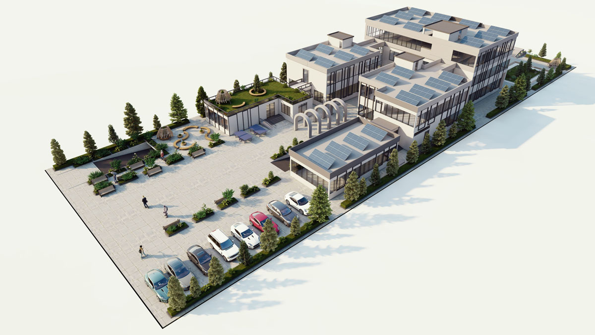 پروژه دانشجویی معماری مرکز آموزشی دختران