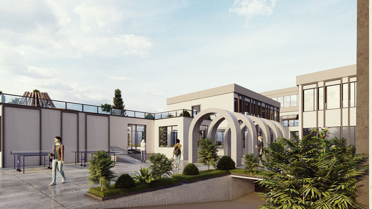 پروژه دانشجویی معماری مرکز آموزشی دختران