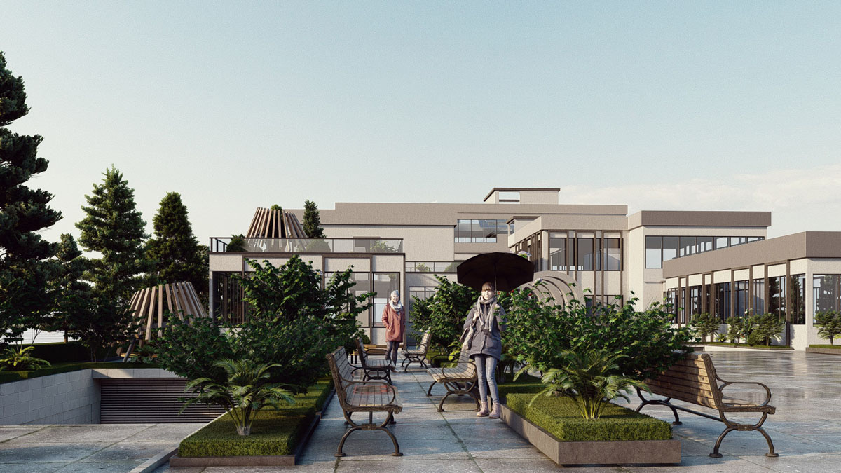 پروژه دانشجویی معماری مرکز آموزشی دختران