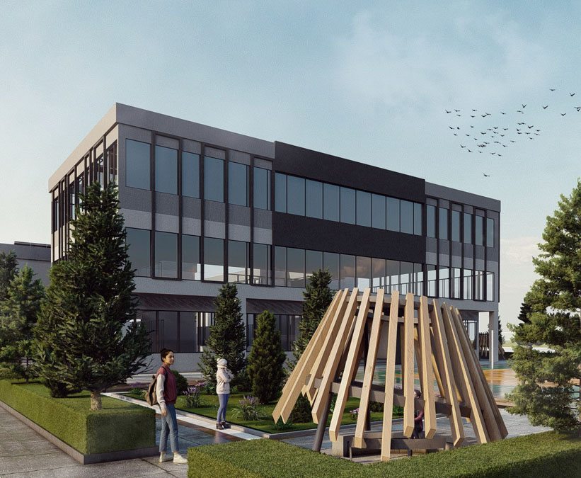 پروژه دانشجویی معماری مرکز آموزشی دختران