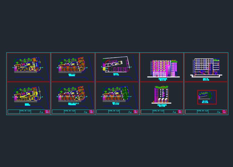 دانلود پلان هتل شش طبقه